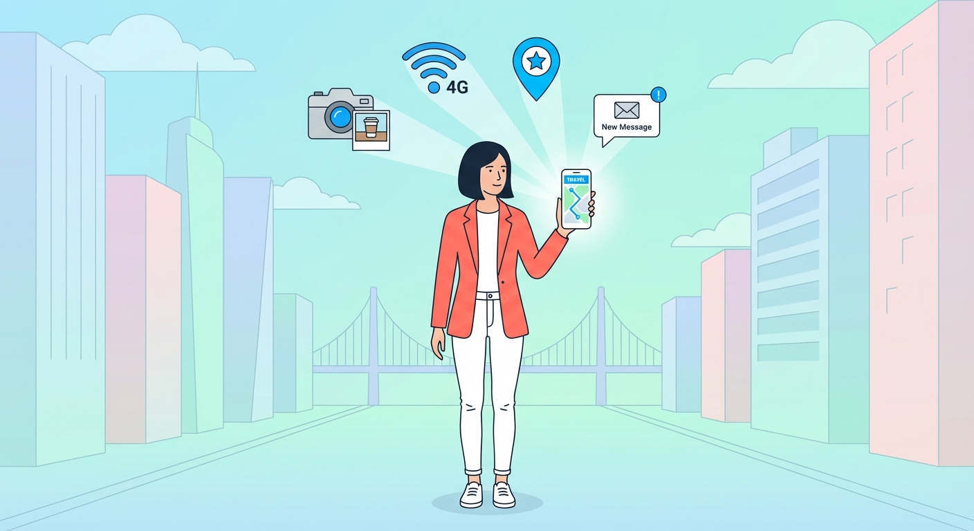Doha, Qatar eSIM travel illustration